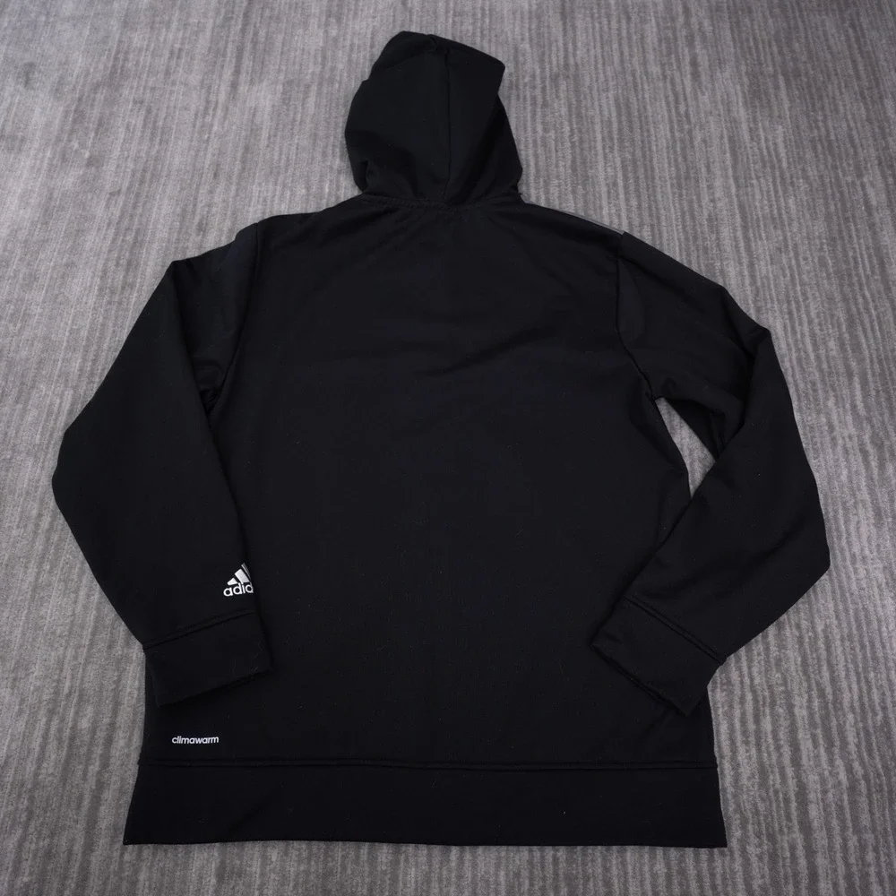 Golden State Warriors Adidas Full Zip Hoodie Sweater Mens Large Black Grey Good
